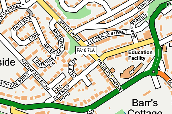PA16 7LA map - OS OpenMap – Local (Ordnance Survey)