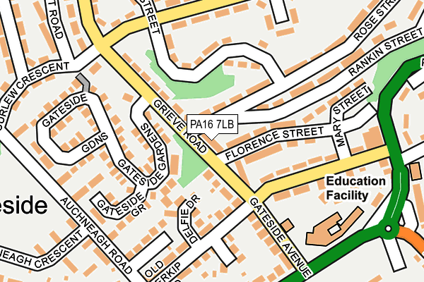 PA16 7LB map - OS OpenMap – Local (Ordnance Survey)