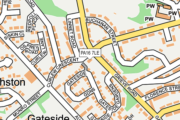 PA16 7LE map - OS OpenMap – Local (Ordnance Survey)