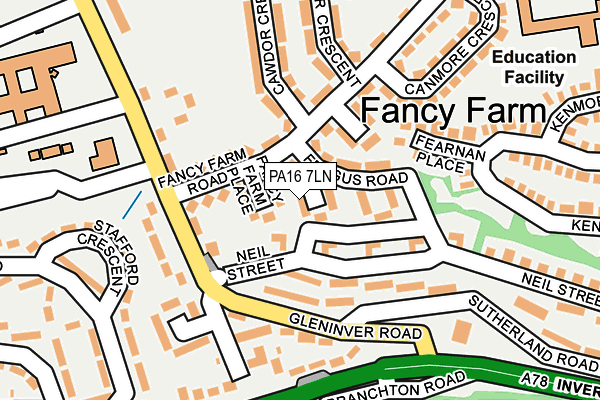 PA16 7LN map - OS OpenMap – Local (Ordnance Survey)