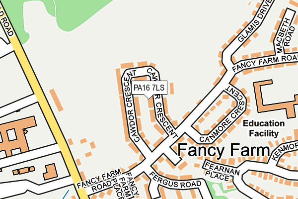 PA16 7LS map - OS OpenMap – Local (Ordnance Survey)