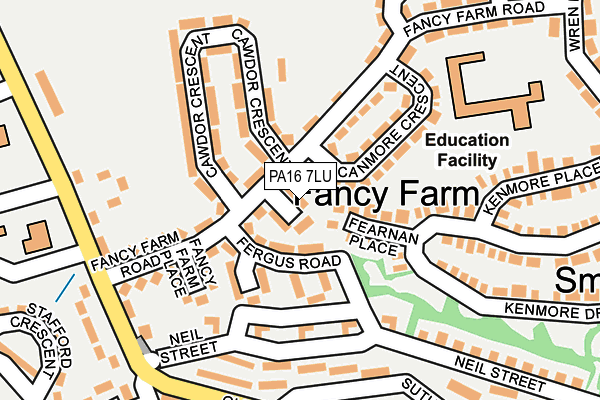 PA16 7LU map - OS OpenMap – Local (Ordnance Survey)