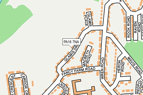 PA16 7NA map - OS OpenMap – Local (Ordnance Survey)