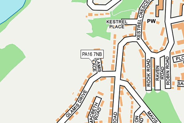 PA16 7NB map - OS OpenMap – Local (Ordnance Survey)