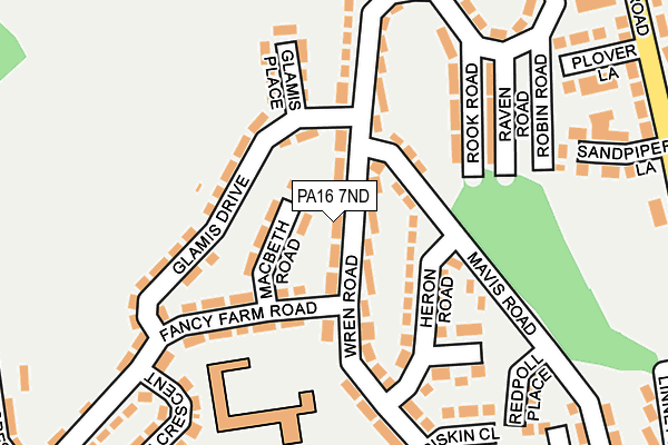 PA16 7ND map - OS OpenMap – Local (Ordnance Survey)