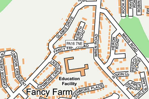 PA16 7NE map - OS OpenMap – Local (Ordnance Survey)