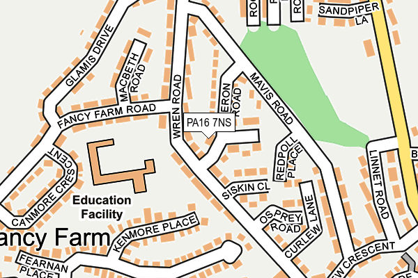 PA16 7NS map - OS OpenMap – Local (Ordnance Survey)