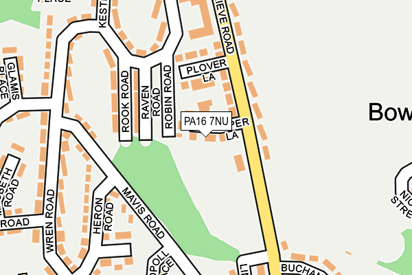 PA16 7NU map - OS OpenMap – Local (Ordnance Survey)