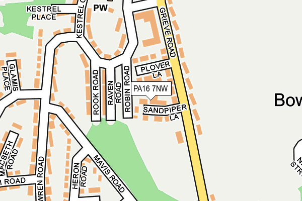 PA16 7NW map - OS OpenMap – Local (Ordnance Survey)