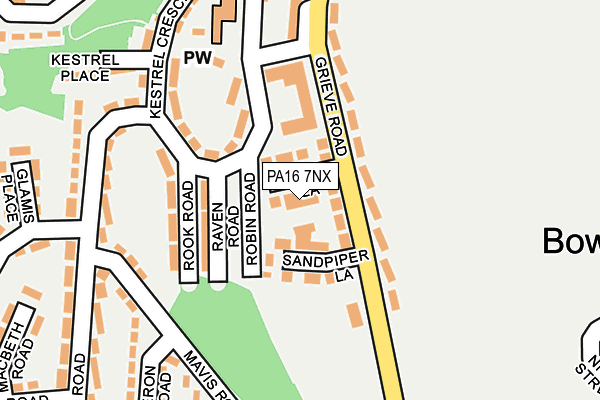 PA16 7NX map - OS OpenMap – Local (Ordnance Survey)