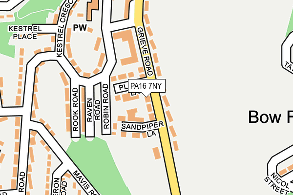 PA16 7NY map - OS OpenMap – Local (Ordnance Survey)