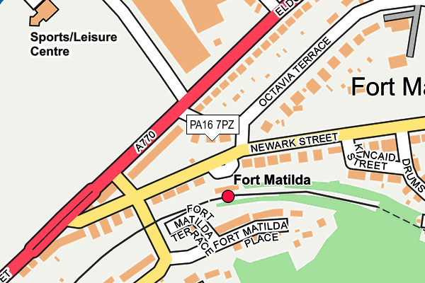 PA16 7PZ map - OS OpenMap – Local (Ordnance Survey)