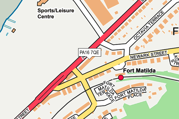PA16 7QE map - OS OpenMap – Local (Ordnance Survey)