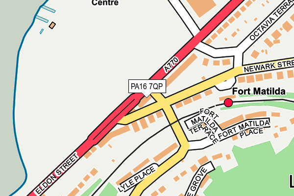 PA16 7QP map - OS OpenMap – Local (Ordnance Survey)