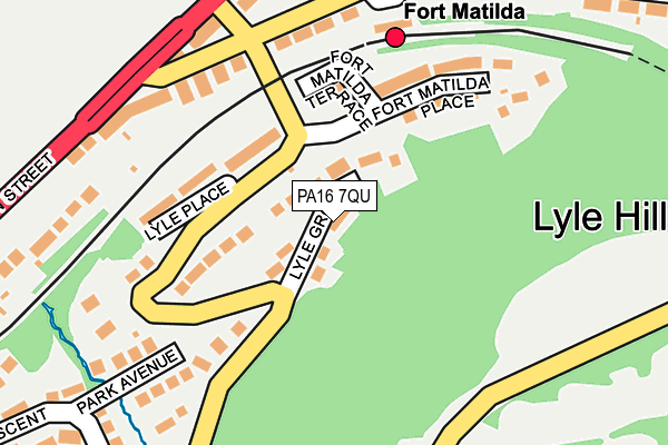 PA16 7QU map - OS OpenMap – Local (Ordnance Survey)