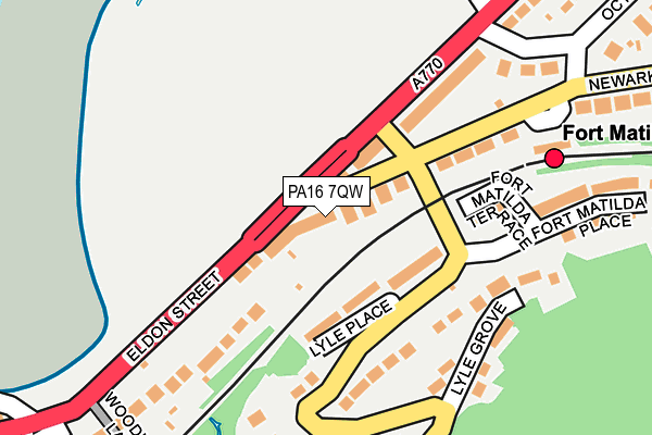 PA16 7QW map - OS OpenMap – Local (Ordnance Survey)