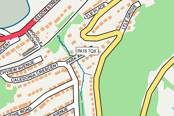 PA16 7QX map - OS OpenMap – Local (Ordnance Survey)