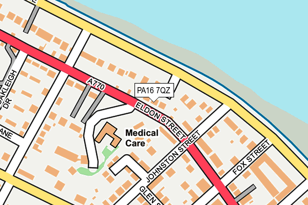 PA16 7QZ map - OS OpenMap – Local (Ordnance Survey)