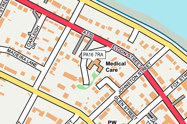 Map of GREENOCK MEDICAL AID (PROPERTIES) LIMITED at local scale