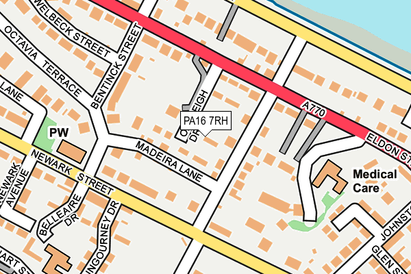 PA16 7RH map - OS OpenMap – Local (Ordnance Survey)