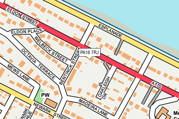 PA16 7RJ map - OS OpenMap – Local (Ordnance Survey)