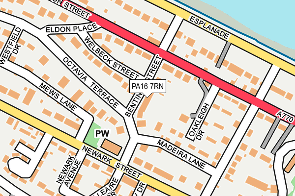PA16 7RN map - OS OpenMap – Local (Ordnance Survey)