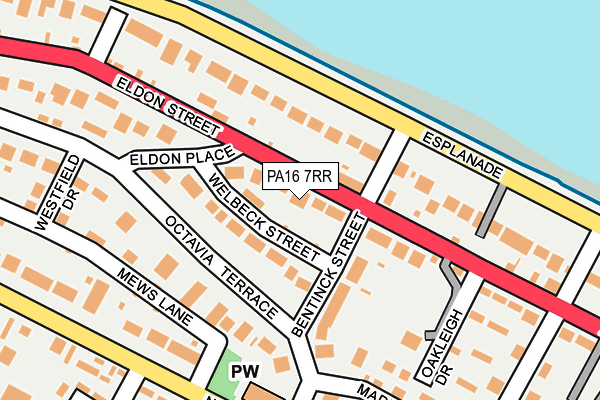 PA16 7RR map - OS OpenMap – Local (Ordnance Survey)