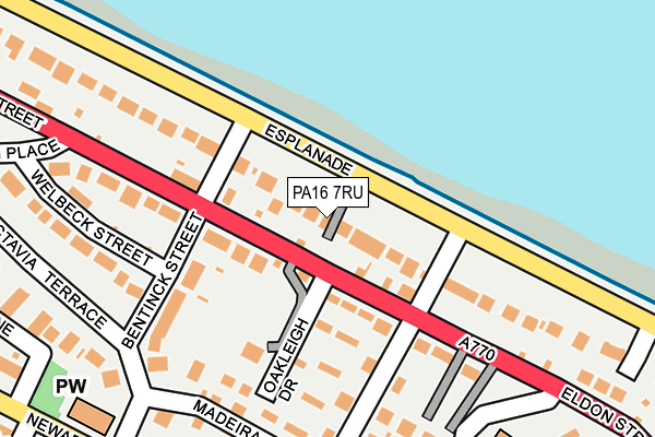 PA16 7RU map - OS OpenMap – Local (Ordnance Survey)