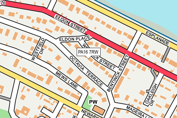 PA16 7RW map - OS OpenMap – Local (Ordnance Survey)
