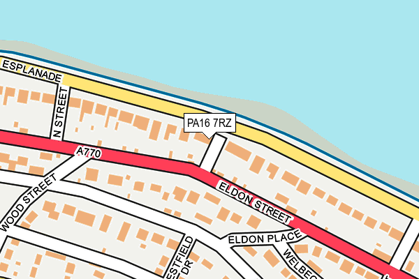 PA16 7RZ map - OS OpenMap – Local (Ordnance Survey)