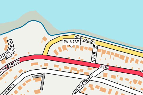 PA16 7SE map - OS OpenMap – Local (Ordnance Survey)