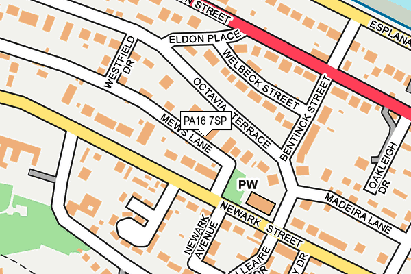 PA16 7SP map - OS OpenMap – Local (Ordnance Survey)