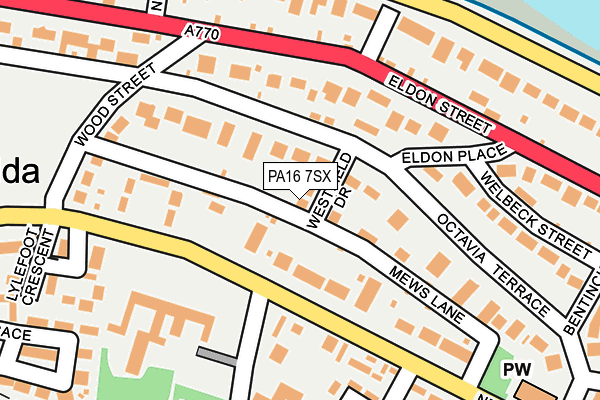 PA16 7SX map - OS OpenMap – Local (Ordnance Survey)
