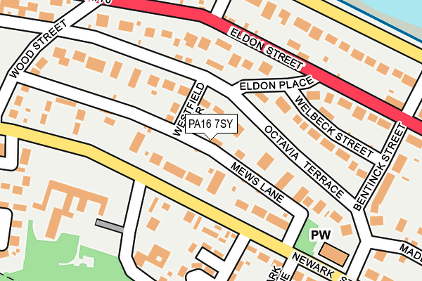 PA16 7SY map - OS OpenMap – Local (Ordnance Survey)