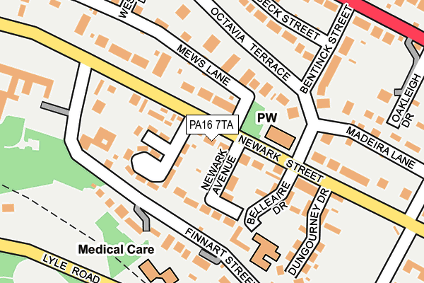 PA16 7TA map - OS OpenMap – Local (Ordnance Survey)