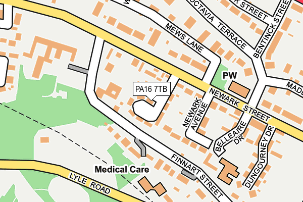 PA16 7TB map - OS OpenMap – Local (Ordnance Survey)