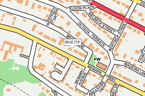 PA16 7TF map - OS OpenMap – Local (Ordnance Survey)