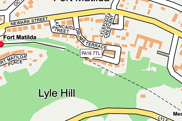 PA16 7TL map - OS OpenMap – Local (Ordnance Survey)