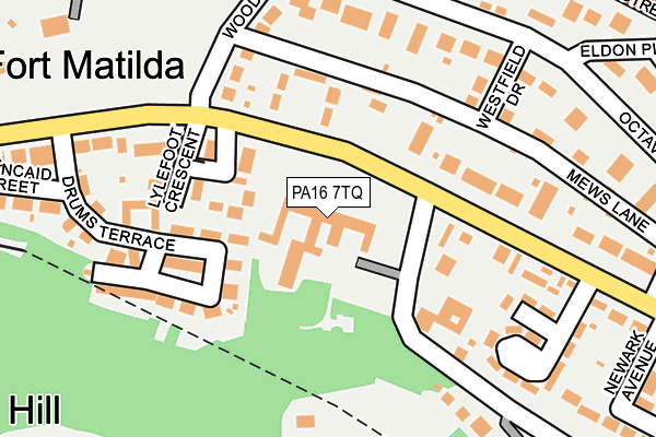 PA16 7TQ map - OS OpenMap – Local (Ordnance Survey)