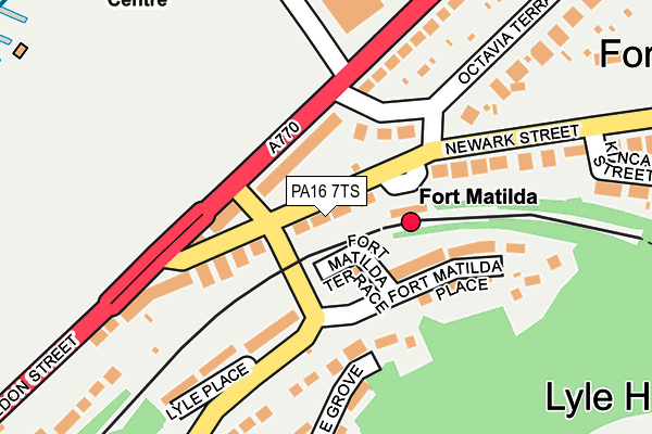 PA16 7TS map - OS OpenMap – Local (Ordnance Survey)