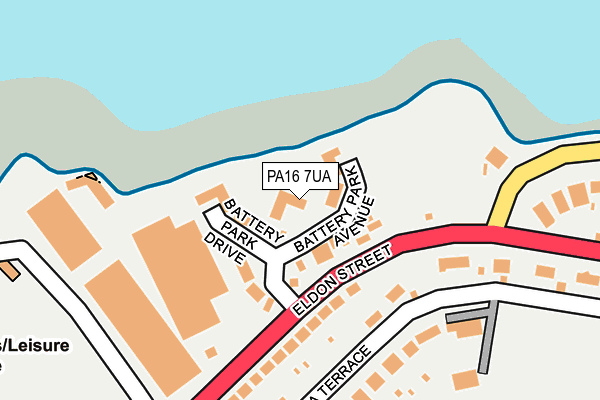 PA16 7UA map - OS OpenMap – Local (Ordnance Survey)