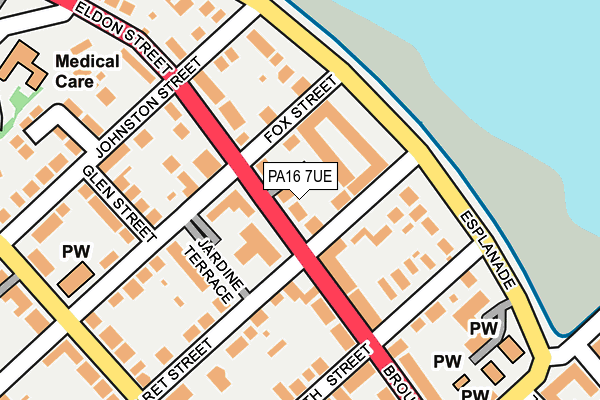PA16 7UE map - OS OpenMap – Local (Ordnance Survey)