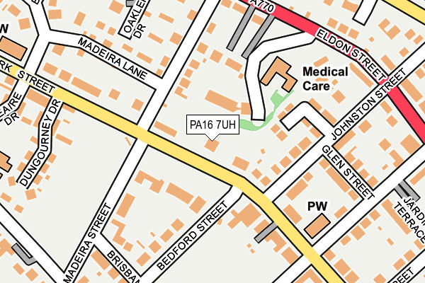 PA16 7UH map - OS OpenMap – Local (Ordnance Survey)