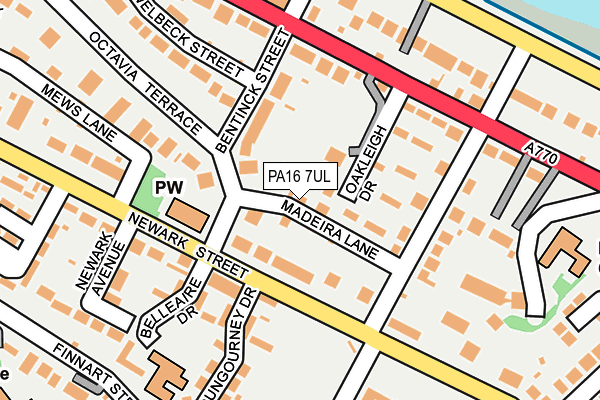 PA16 7UL map - OS OpenMap – Local (Ordnance Survey)
