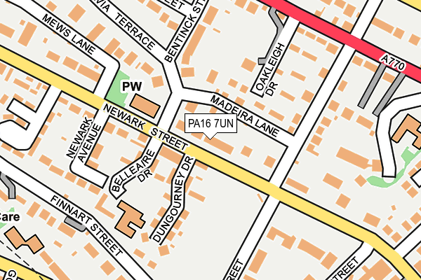 PA16 7UN map - OS OpenMap – Local (Ordnance Survey)