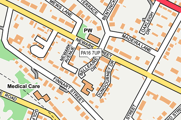 PA16 7UP map - OS OpenMap – Local (Ordnance Survey)