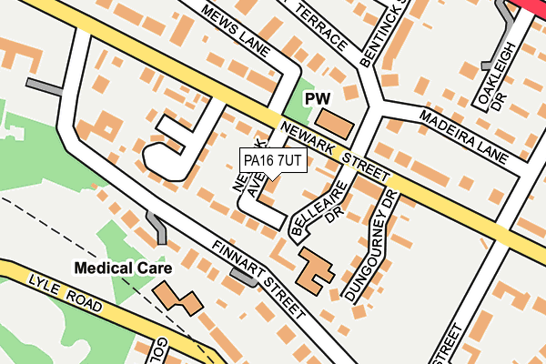 PA16 7UT map - OS OpenMap – Local (Ordnance Survey)
