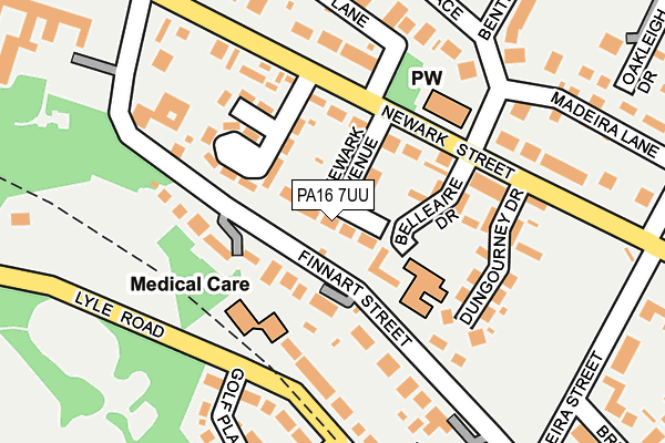 PA16 7UU map - OS OpenMap – Local (Ordnance Survey)