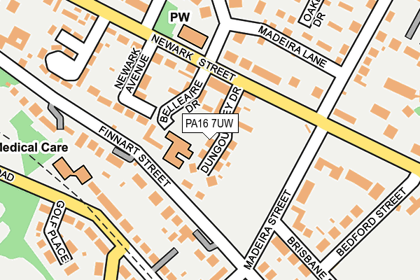 PA16 7UW map - OS OpenMap – Local (Ordnance Survey)