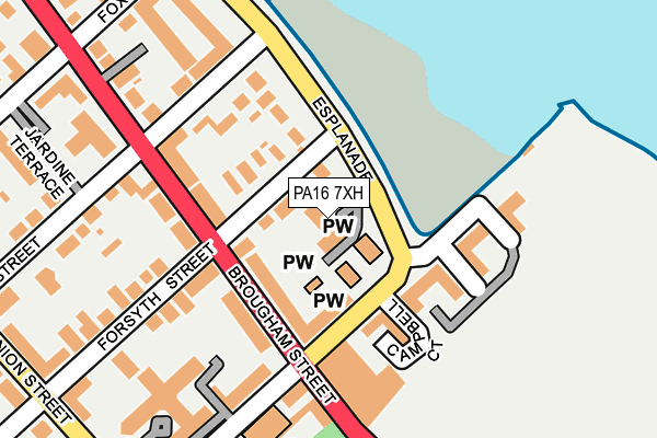 PA16 7XH map - OS OpenMap – Local (Ordnance Survey)